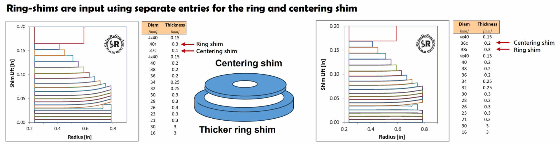 Ring shim preload